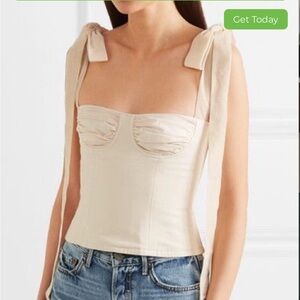 Orseund Iris Velvet Trim Cotton Corset